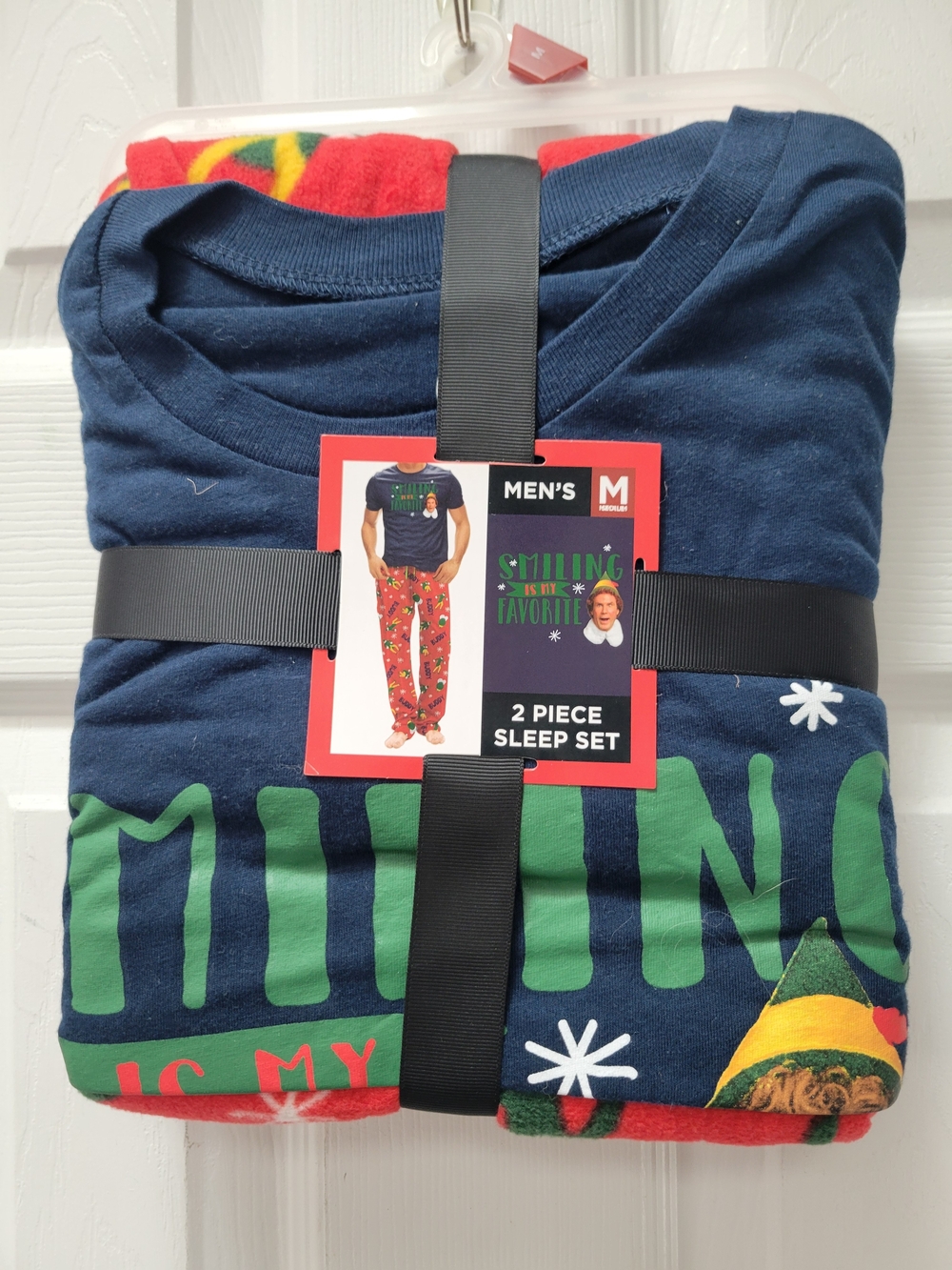 Men's Navy & Green Elf 2-Piece Sleep Set